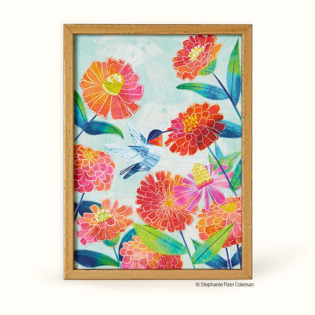 Hummer 5x7 Wall Art | leaf [ HOME • GIFT • PLANTS • BLOOMS ]